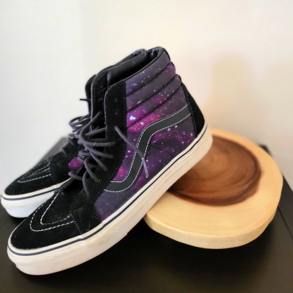 Vans Sk8-Hi Galaxy Nebula High Top Skate Shoes, W size 8.5, M size 7